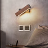 Wooden wall lamp rotatable bedside wall lamp led