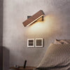 Wooden wall lamp rotatable bedside wall lamp led